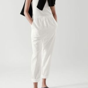 NWOT COS Cotton/Lyocell/Linen Blend Jogger Off White Size 4